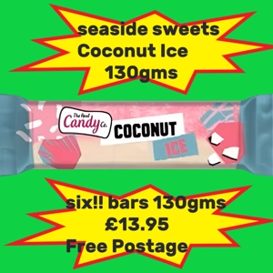 The Real Candy Co. Coconut Ice Bar 130g Seaside Sweets memories