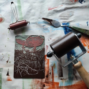 Further Adventures in Lino Printing Workshop 1st June 10...