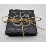 Personalised Wedding Slate Coasters