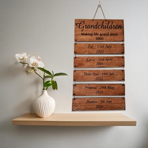 Personalised Grandchildren Wall Plaque