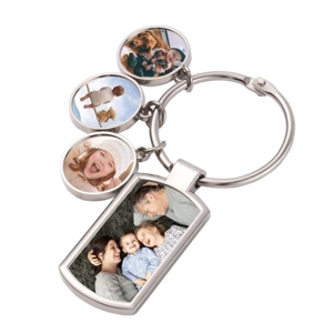 Beautiful Keyring With 4 Photo Charms