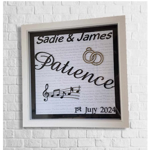 Framed First Dance Song Wedding Gift