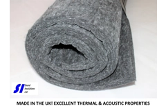 SIFELT 400gsm 20mm Acoustic & Thermal Insulation Material 3m x 1m Sound Proofing Deadening