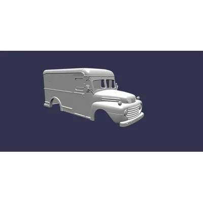 1950 FORD F3 WITH BOYERTOWN POSTAL CARGO BODY, BODY SHELL 1/10