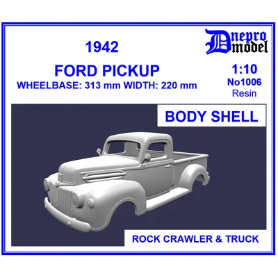 1942 FORD PICKUP, BODY SHELL 1/10 1942 FORD PICKUP, BODY SHELL 1/10