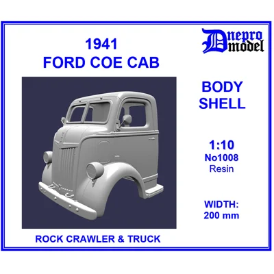 1941 FORD COE CAB, BODY SHELL 1/10 1941 FORD COE CAB, BODY SHELL 1/10