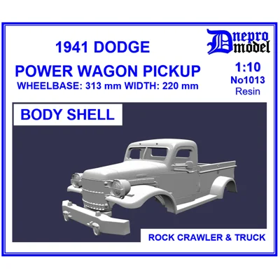 1941 DODGE POWER WAGON PICKUP, BODY SHELL 1/10