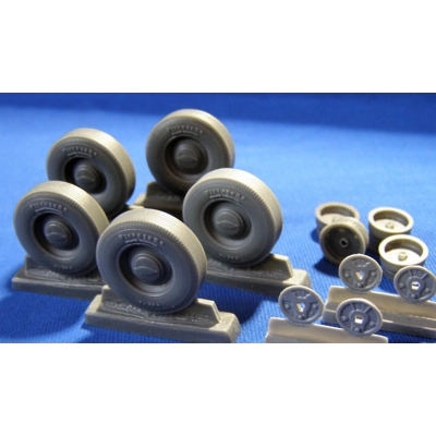 1935-1950 Ford civil wheels 6.0x16 Firestone 1/35