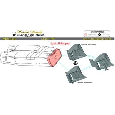 B-1B Lancer. Air intakes 1/48