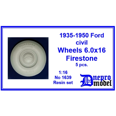 1935-1950 Ford civil wheels 6.0x16 Firestone 1/16