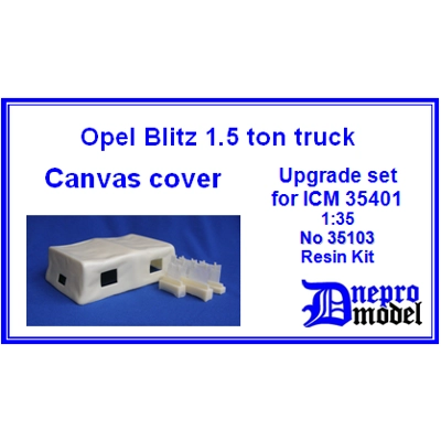 Opel Blitz 1,5 ton truck Canvas cover Upgrade set for ICM 35401 1/35