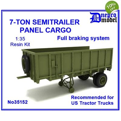 7-TON SEMITRAILER PANEL CARGO Full braking system 1/35