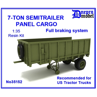 7-TON SEMITRAILER PANEL CARGO Full braking system 1/35