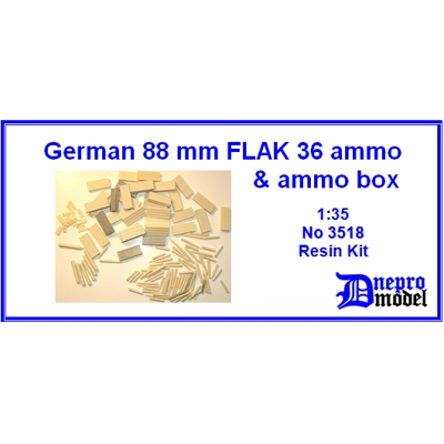 German 88mm FLAK 36 ammo & ammo box 1/35