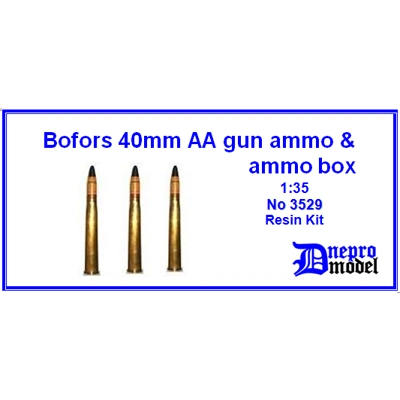 Bofors 40mm AA gun ammo & ammo box 1/35