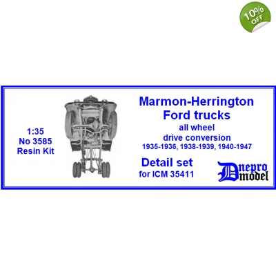 Marmon - Herrington Ford trucks All wheel Drive conversion 1935-1936, 1938-1939, 1940-1947 Detail set for ICM 35411 1/35