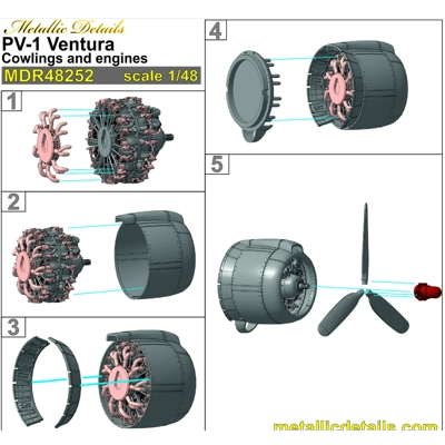 PV-1 Ventura. Cowlings and engines PV-1 Ventura. Cowlings and engines