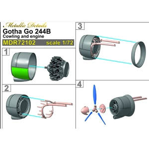 Gotha Go 244B. Cowlings and ..