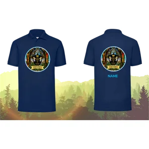 2nd Deptford Group Polo Top Leaders Version with Name  (Stain Glass front/rear style)