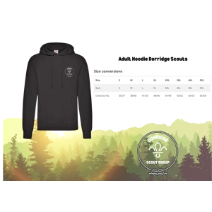 Dorridge Scouts Adult Hoodie (No Name)