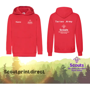 5th Bolton Moorland Scout Group Youth Hoodie ( With Name)