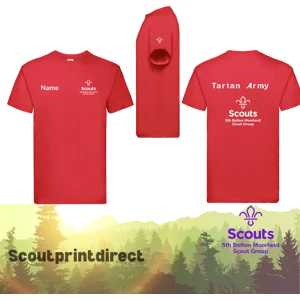 Squirrel  section 5th Bolton Moorland Scout Group (With Name added) T-Shirt Adult/Youth