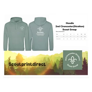Adult Hoodie (No name added) 2nd Cirencester (Stratton) Scout Group