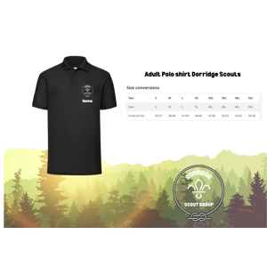 Dorridge Scouts Adult Polo Top Leaders Personalised Option