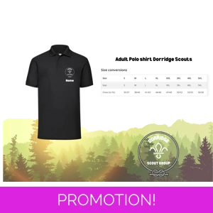 Dorridge Scouts Adult Polo Top Leaders Personalised Option