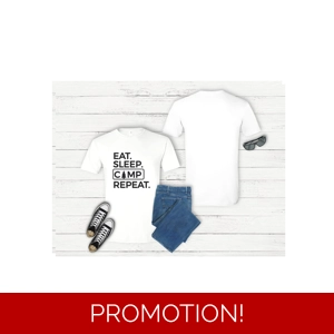 Eat Sleep Camp Repeat T-Shirt
