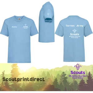 Beaver section 5th Bolton Moorland Scout Group (With Name added) T-Shirt Adult/Youth