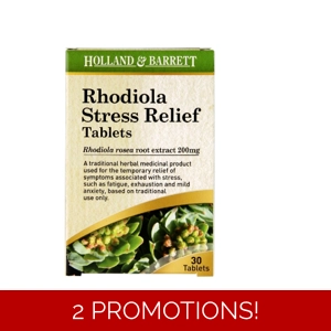 Holland & Barrett Rhodiola Stress Relief 30 Tablets 200mg