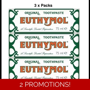Euthymol Toothpaste 75ML - 3 Packs