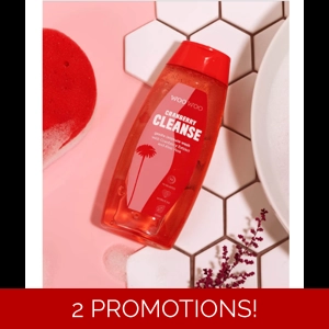 Woo Woo Cranberry Cleanser PH Balanced Body Wash 200ml ( 2..