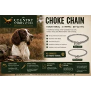 Metal dog training choke chain check collar for working dogs and obedience training