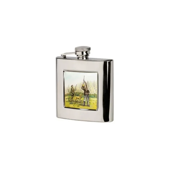 Stainless Steel Shooter and Loader Hip Flask Square or Round
