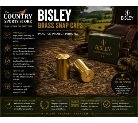 Bisley Brass Snap Caps x2 | Brass Shotgun Dry Fire Training Caps
