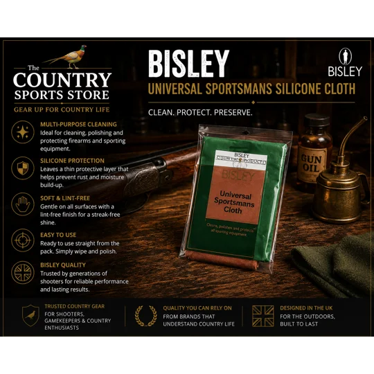 Bisley Universal Sportsmans Silicone Cloth for cleaning and protecting shotguns, rifles and sporting equipment