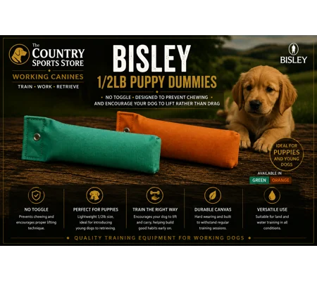 Bisley 1/2lb Puppy Training Dummy | Canvas Puppy Retrieve Dummy