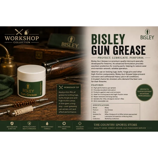 isley Gun Grease 50ml tub for lubricating and protecting high-friction firearm components.