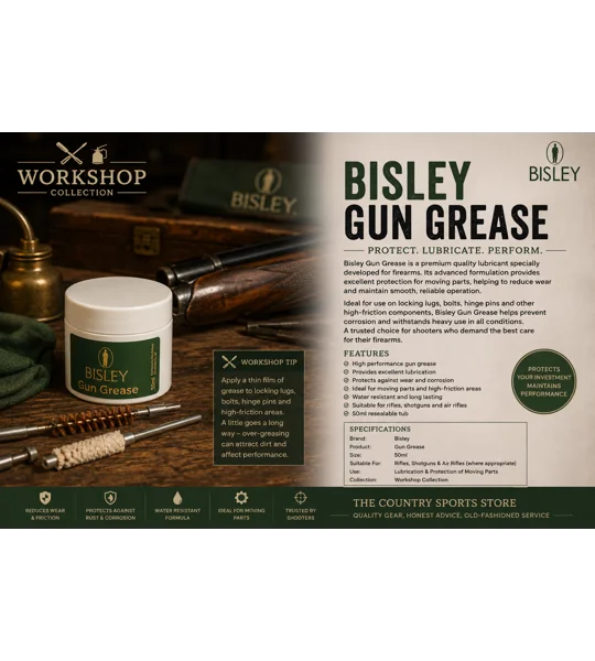 isley Gun Grease 50ml tub for lubricating and protecting high-friction firearm components.