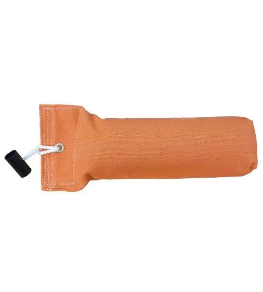 Bisley 1lb canvas dog training dummies in Green, Khaki and Orange for gundog retrieval training