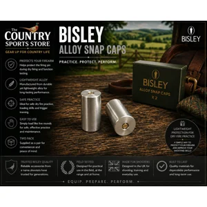 Bisley Alloy Snap Caps pack of two for shotgun dry-fire practice and firearm maintenance