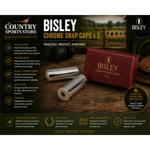 Bisley Chrome Snap Caps pack of two with presentation box for shotgun dry fire practice