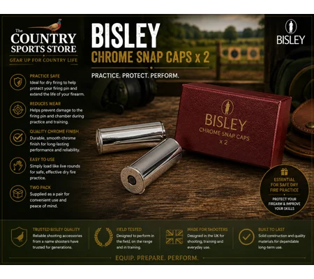 Bisley Chrome Snap Caps x2 | Shotgun Dry Fire Training Caps