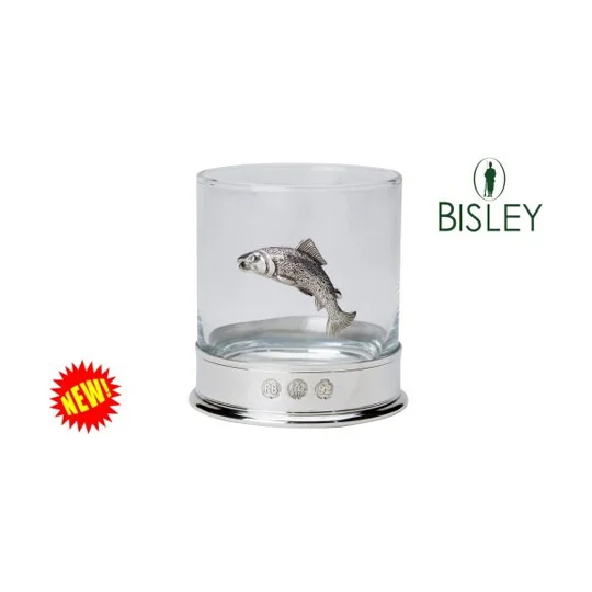 Pewter Motif Whisky Glasses