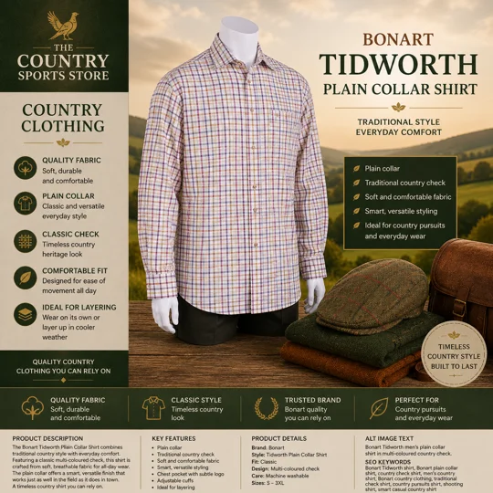 Bonart Tidworth Red Country Checked Shirt
