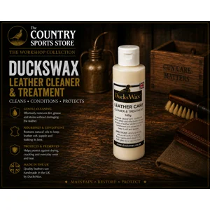 DucksWax Leather Cleaner and Treatment 160g bottle for cleaning and conditioning leather equipment