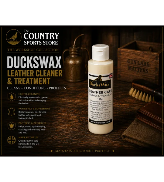 DucksWax Leather Cleaner and Treatment 160g bottle for cleaning and conditioning leather equipment