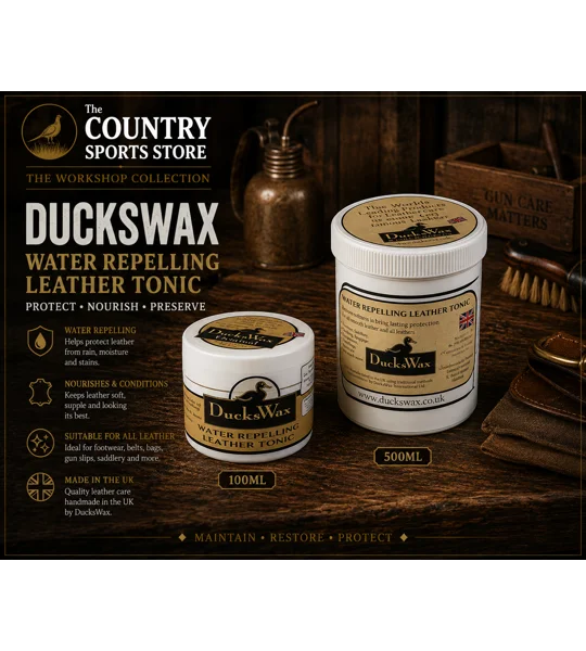 DucksWax Water Repelling Leather Tonic 100ml for conditioning and protecting smooth leather
